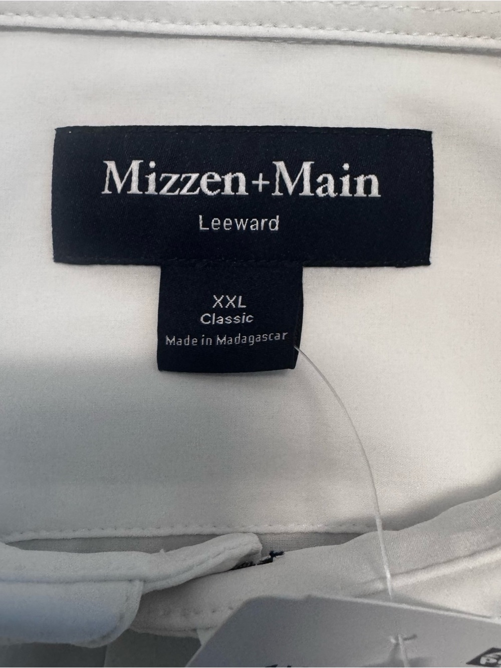 Mizzen+Main NWT Mens Trim Leeward Short Sleeve White Dress Shirt Sz. XXL - Picture 8 of 11